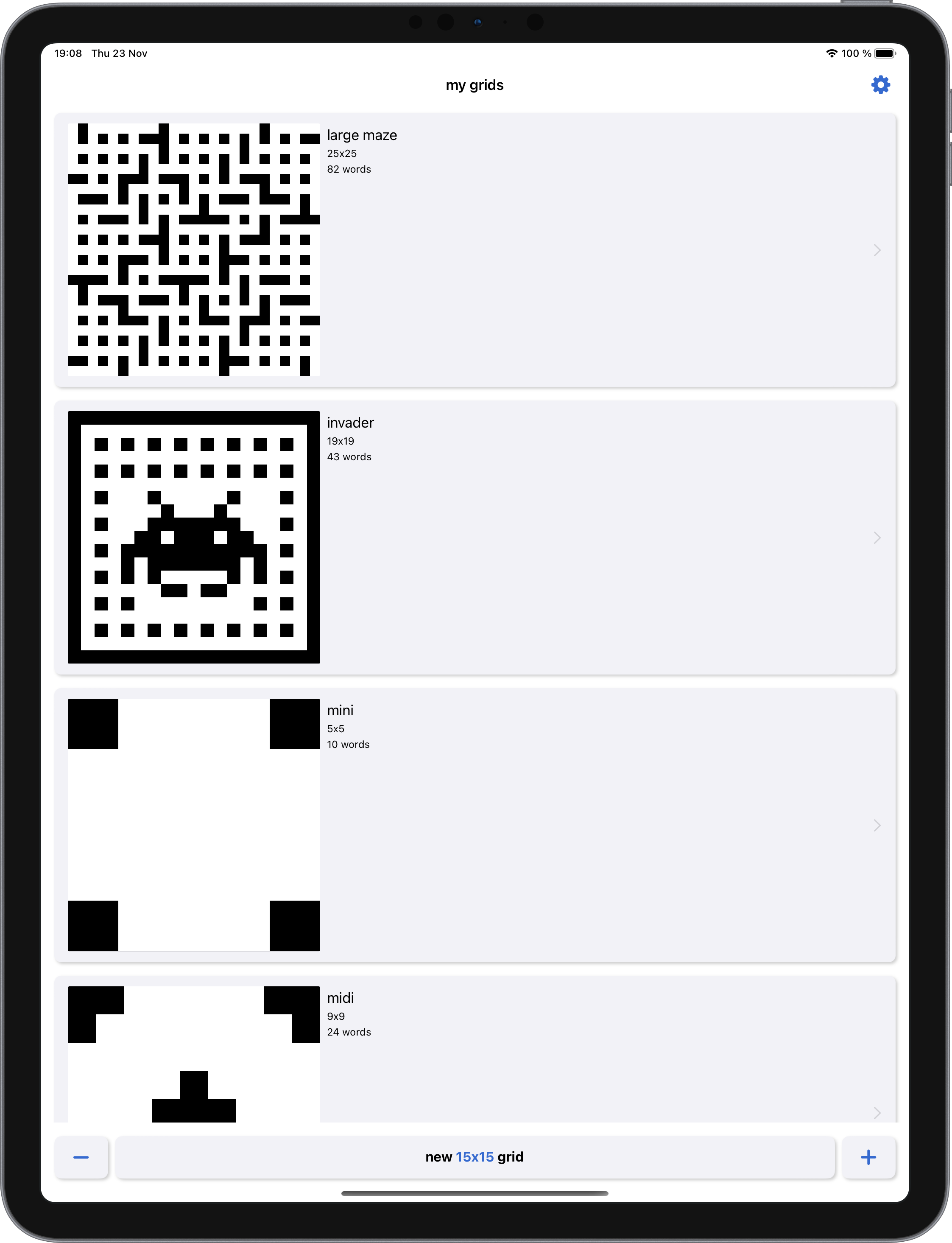 Grid Smith application on iPad